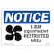 Signmission OSHA Notice Sign, 5" Height, 7" Width, X-Ray Equipment Restricted Area Sign With Symbol, Landscape OS-NS-D-57-L-19075 - alternate 1